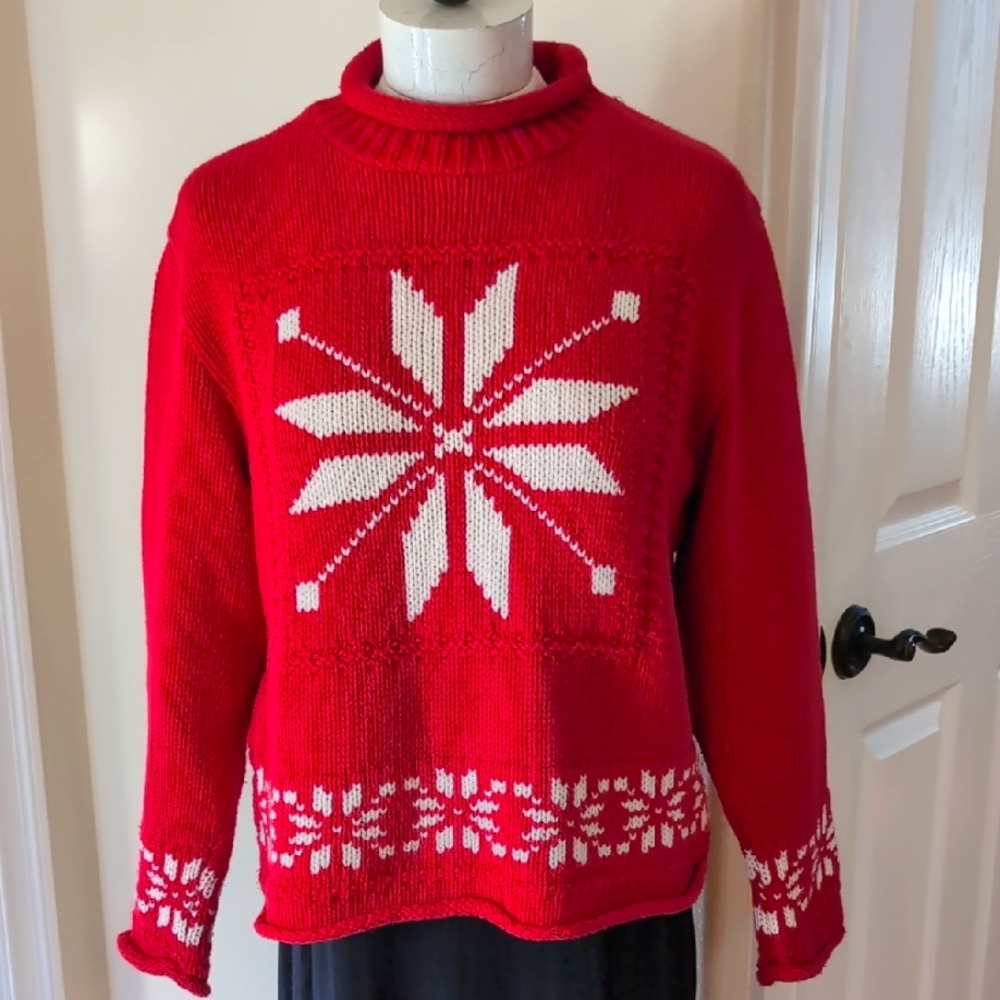 Cotton County Parkhurst Vintage Snowflake Sweater - Picture 1 of 3